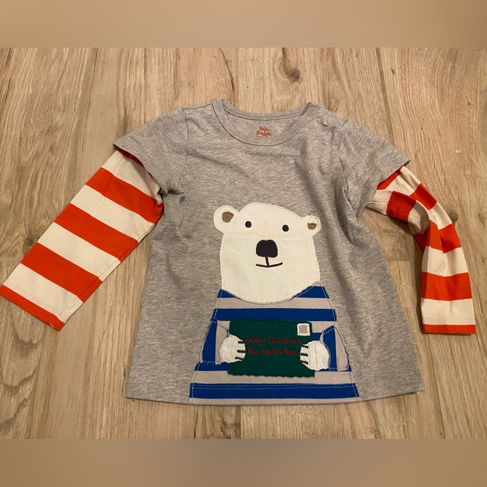 Baby Boden Father Christmas shirt, 18/24 months